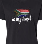 SA in My Blood Ladies Short Sleeve Cotton T-shirt