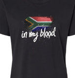 SA in My Blood Ladies Short Sleeve Cotton T-shirt