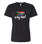 SA in My Blood Ladies Short Sleeve Cotton T-shirt