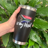SA in My Blood Black Double Walled Steel Tumbler